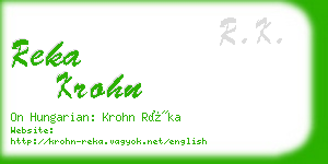 reka krohn business card